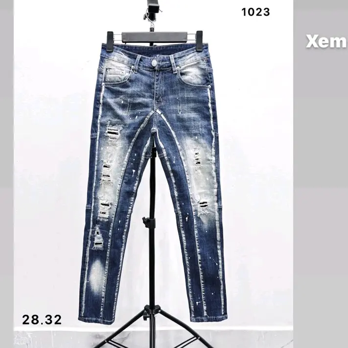 Quần jean dài 2 đáy quảng châu cao cấp 1023