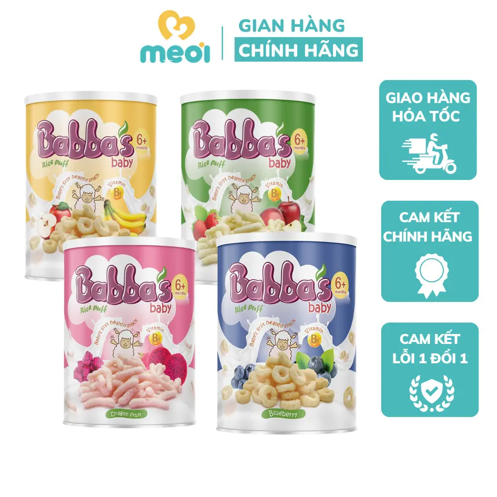 Bánh ăn dặm Babba's Baby cho bé từ 6 tháng tuổi