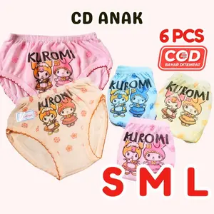 6 PCS CELANA DALAM ANAK PEREMPUAN/ CD ANAK STROBERRY KUROMI LABUBU MURAH