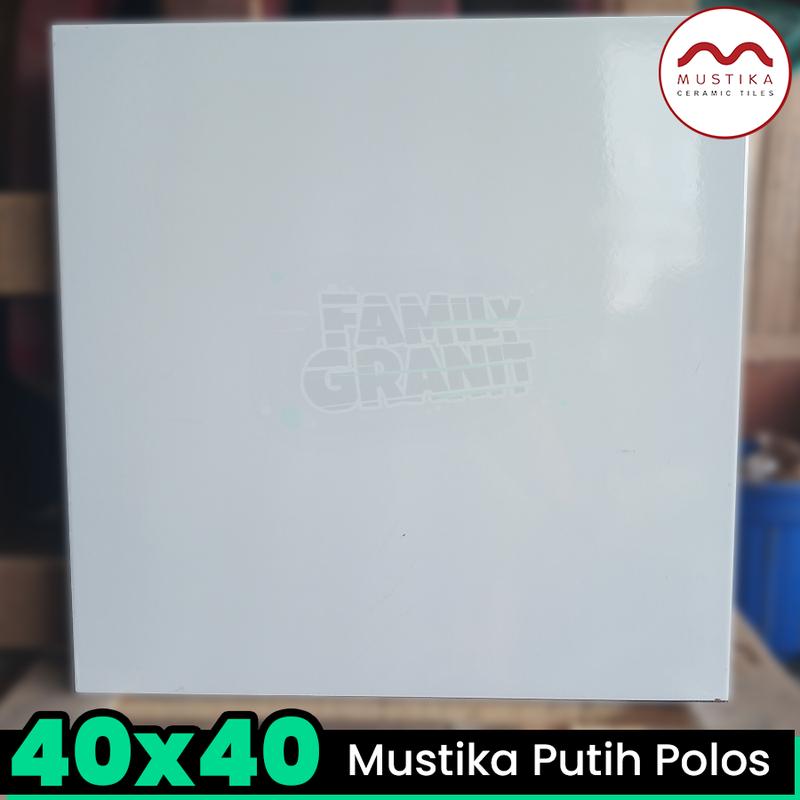 Product Introduction of Keramik Lantai 40x40 Putih Polos Plain Light White Glossy 6