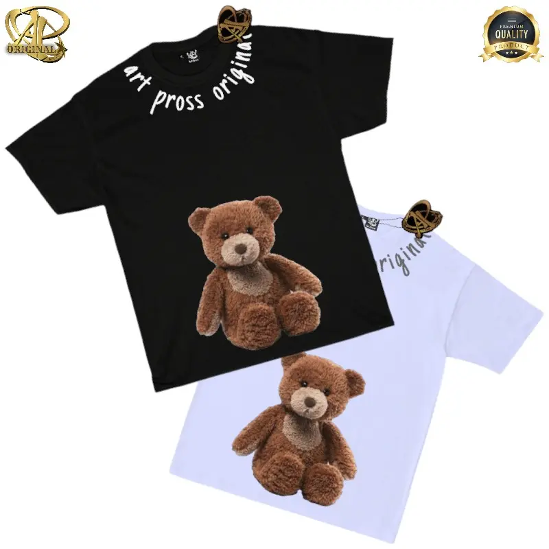 Kaos Distro Bear 008 Anak Lengan Pendek Unisex 1 - 12 Tahun.  Kualitas Premium Produk Ap Original.