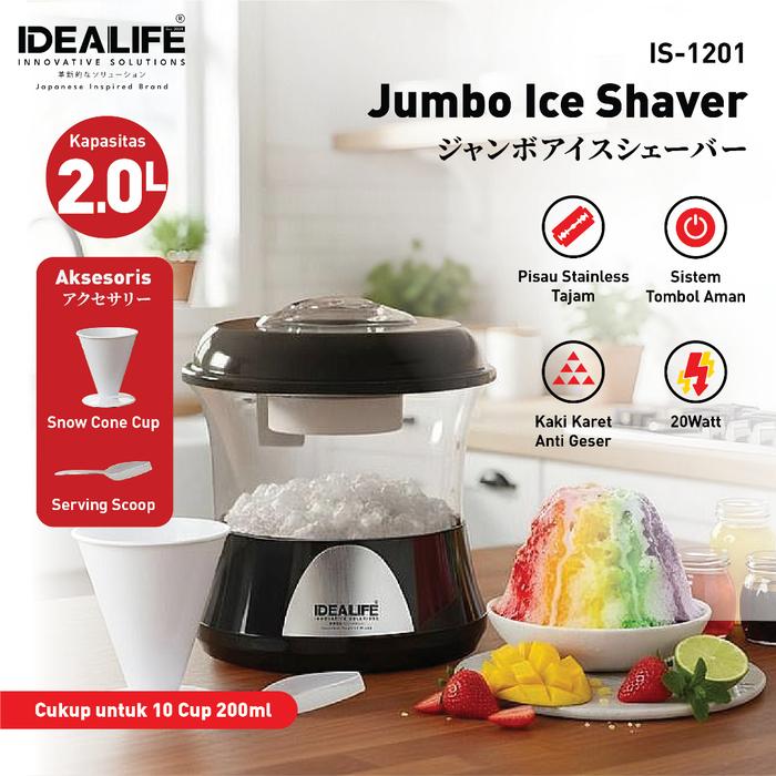 Gambar IDEALIFE - Jumbo Ice Shaver - Mesin Penyerut Es Jumbo - IS-1201 dari IDEALIFE ONLINE STORE Kota Administrasi Jakarta Utara Tokopedia