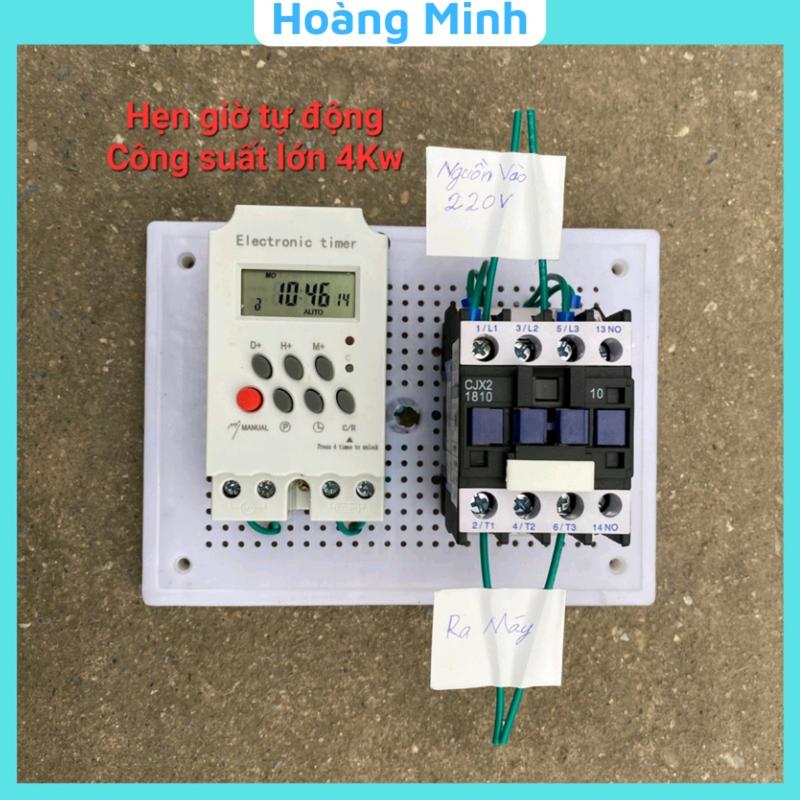 Bộ hẹn giờ công suất lớn 4kw tự động bật tắt đèn đường, máy bơm, động cơ