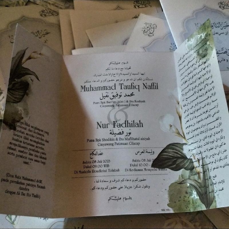 100pcs undangan kitab kuning unik murah vintage rustik 2