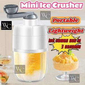 Mesin Ais Tercukur Rumah Penghancur Ais Manual Kecil Ais Goncang Tangan Pemecah Ais Hujan Batu Membuat Ais Pasir Pengisar Ais Penghancur Ais ABC Di Rumah Kegunaan Ice Shaver Machine Manual Ice Crusher Smoothie Dessert Maker Ais Serut Manual Portable Mini