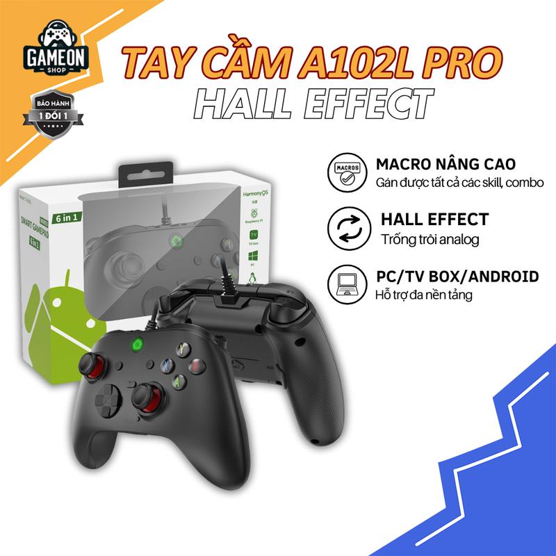 Tay cầm chơi game A102L Pro 2025, Hall Effect, Macro full skill Fifa, FC Online, tay cầm có dây cho PC, Android, Steam cam advanced controllers tay cam Chơi Điện Tử Phụ Kiện a102