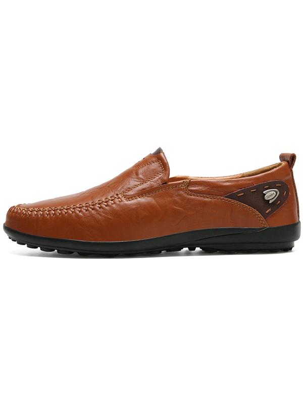 Men's 1 Pair Minimalist Casual Plain Slip on Shoes, Business Style Lightweight Breathable Comfort Flat Shoes For All Seasons 1