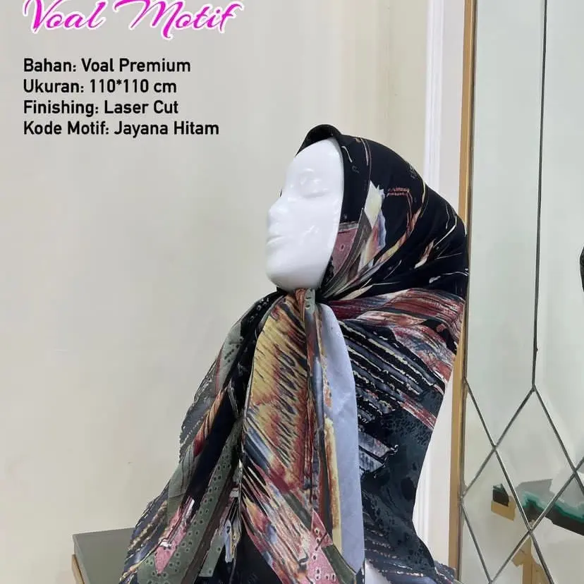 HIJAB VOAL MOTIF NAYA SERIES PREMIUM ALL VARIAN