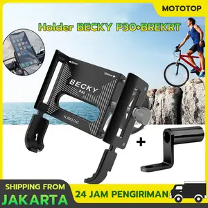 BECKY P30 Original FOR GUB P30 Phone Holder Hp Sepeda Motor Alumunium Alloy Tempat Hp Motor Mobil listrik Dudukan Navigasi Mengendarai Sepeda Motor/Dudukan Telepon Sepeda Dudukan Penyangga dudukan  hp  motor  pcx  2025