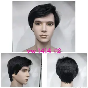 wig Laki2 rambut palsu pendek style korea premium quality 1414 hitam