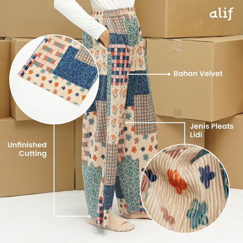 ALIF PRETTY PLEATS CELANA PLEATS MOTIF - MIDNIGHT IN AUTUMN 2