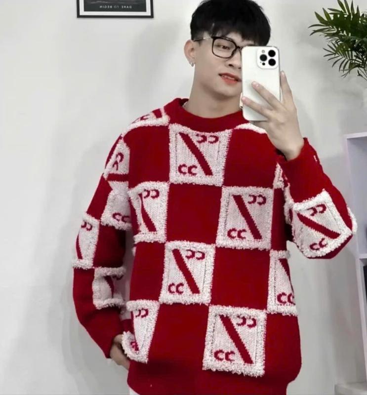 Áo len Sweater Cổ Tròn Nam Nữ Cờ Caro Cổ Bo Tròn Chất  Đẹp Hàng QCCC Cực Nét Phong Cách Boy Phố Top Menswear