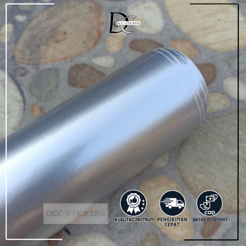 Stiker Skotlet Silver Metalik Candy Scotlite Perak Mettalic Premium Emblem Body Motor Vespa Stylish 4