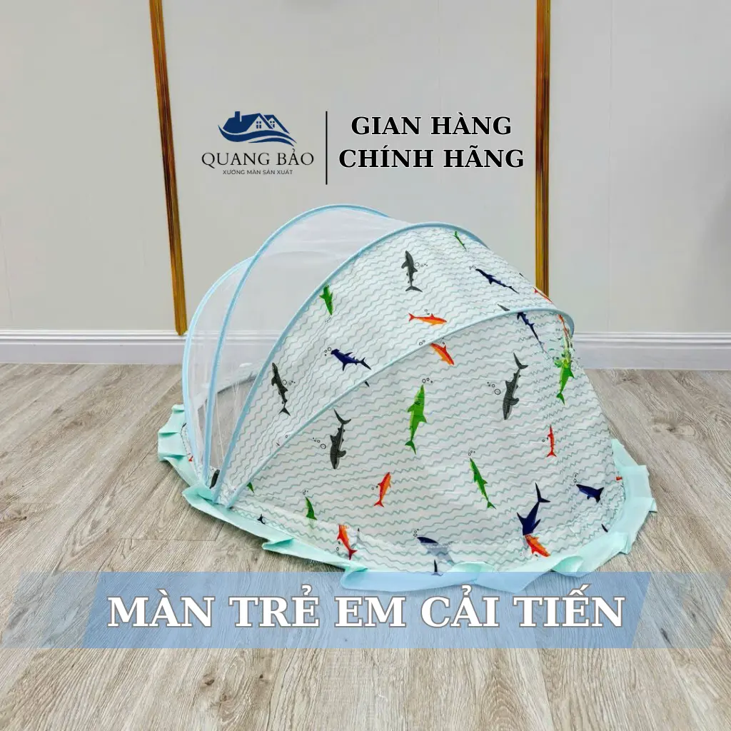 Màn chụp tự bung gấp gọn cho bé - Mùng chụp tự bung chống muỗi cho bé sơ sinh, bé lớn an toàn tuyệt đối chống  ngã