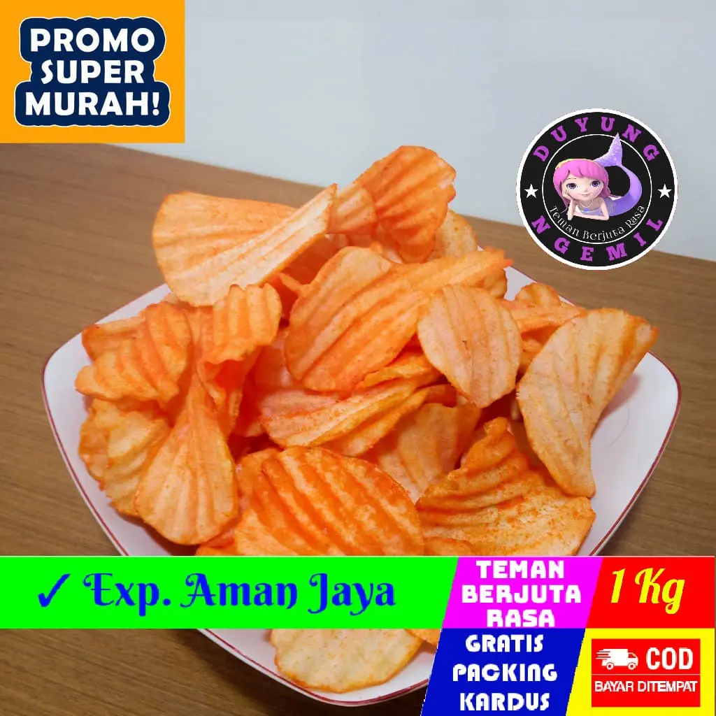 {1Kg} Keripik Singkong Balado / Chuba Keripik Singkong | Duyung Ngemil - makanan ringan jajanan jadul camilan termurah cemilan sehat snack kiloan jajanan murah