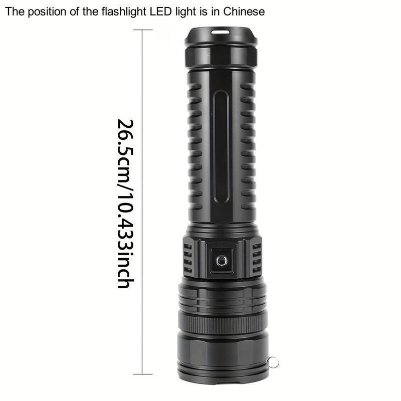 Product Introduction of Rechargeable LED Light, 5 Modes Zoomable Tactical Flashlight, Portable LED Torch Light, Outdoor Flashlight for Camping Hiking, Christmas Gifts 1