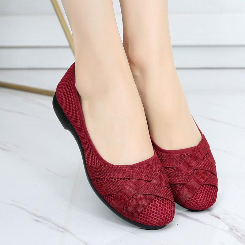 Giày Lưới Thoáng Khí, Phong Cách Mùa Hè, Dành Cho Phụ Nữ, Đế Mềm, Chống Trượt, Giày Một Lớp, Thiết Kế khoét lỗ Thích Hợp Cho Phụ Nữ Mang Thai Và Đế Làm Việc, Giày Cho Mẹ 5