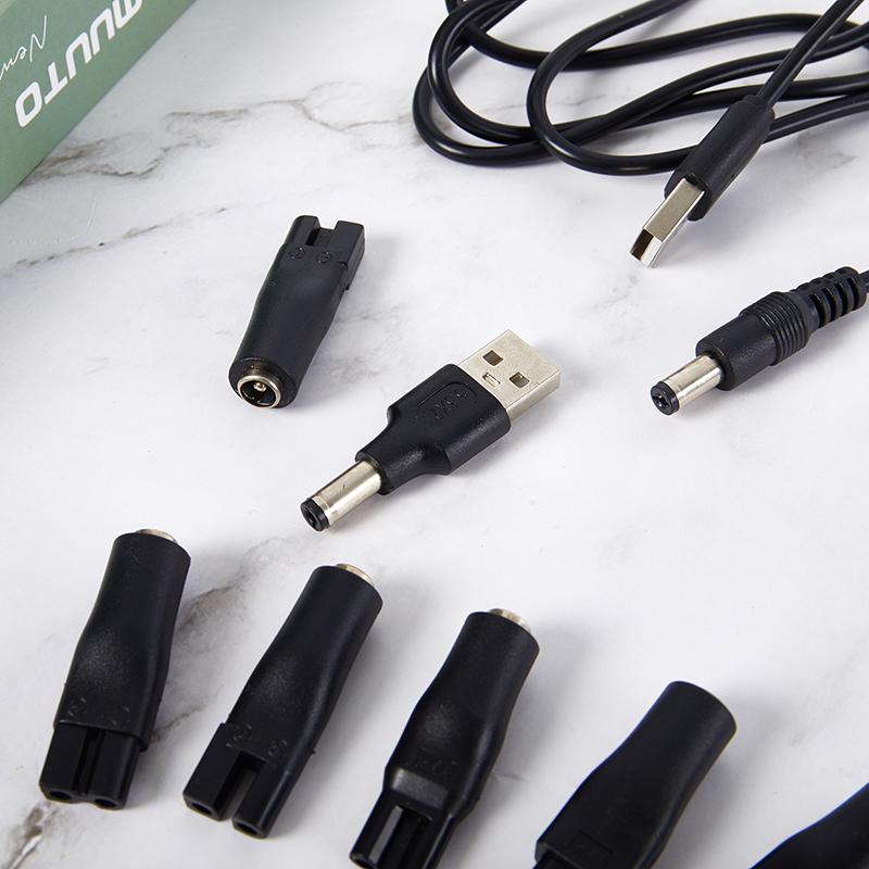 Product Introduction of USB Adapter Charger Cable DC Converter For Shaver Hair Clipper DC5.5* 2.1mm Male To C8 Tail Female Power Supply 19
