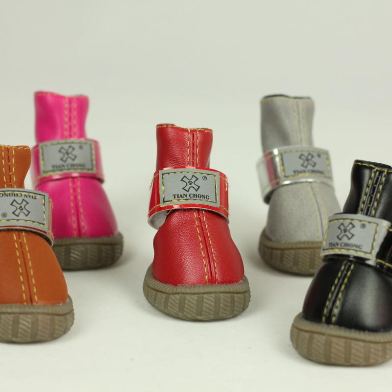 Product Introduction of Dog Shoes Pet Cotton Shoes Autumn and Winter Teddy Shoes Set of 4 Pomeranian/Bichon Frise Puppy Dog Winter Snow Boots 21