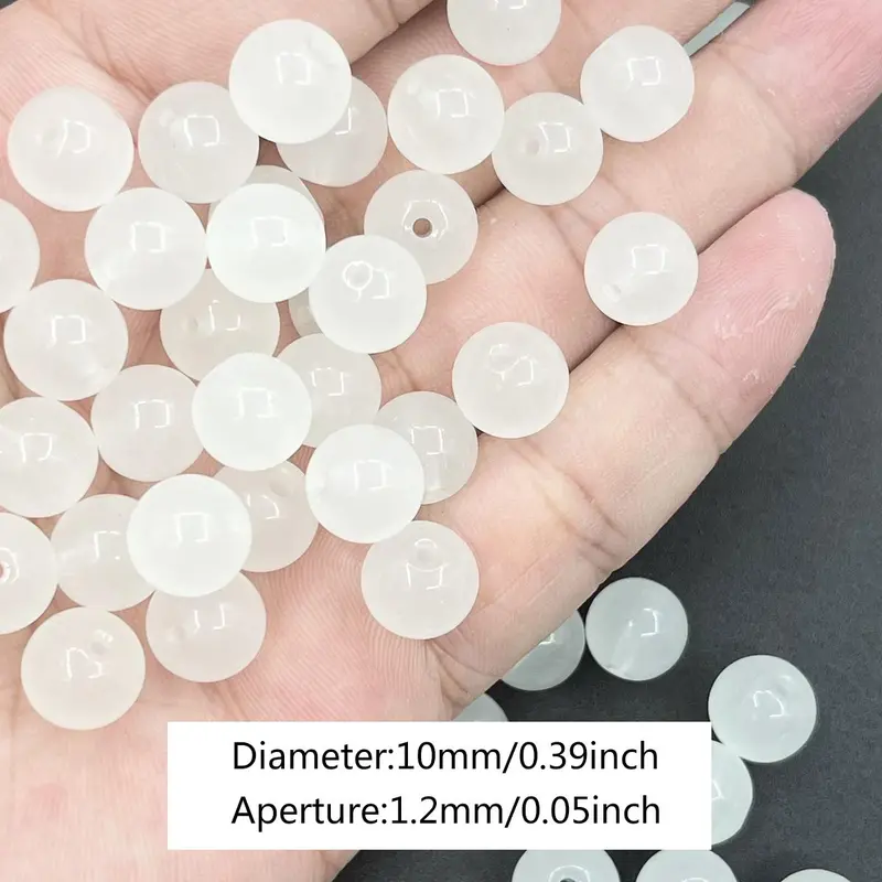 1 Pack 10mm Glitter Glass Bead, Diy Jewelry Making Supplies for Bracelet Necklace, Creative DIY Crafts Bead Charm 5