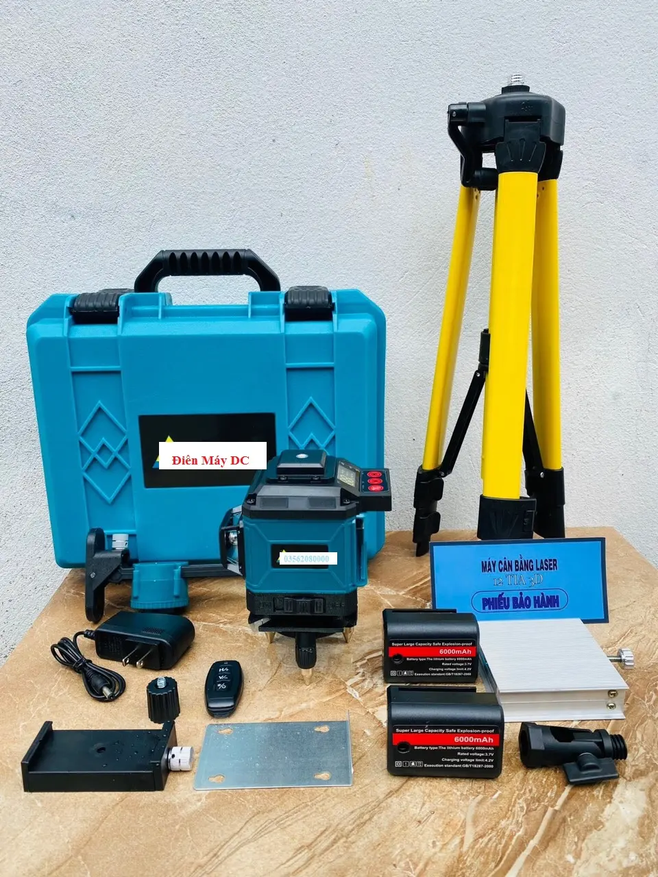 Máy cân mực Laser MAKITA 12 tia xanh cao cấp có đèn báo pin, đế xoay 360-Bảo hành 12 tháng