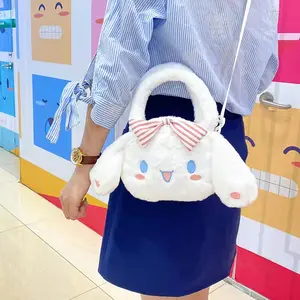 （COD)Tas CINNAMOROL AWAN selempang Madley Sling Bag Fashion Motif Kartun Karakter Hewan warna putih kelinci Anak & Dewasa tote bag