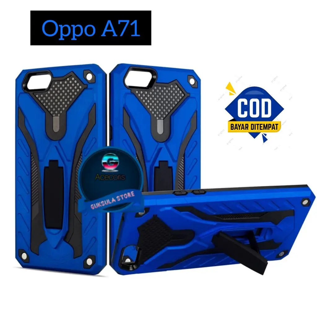 FOR ( OPPO A71 ) Casing/Hardcase Phantom Robot Kick Standing Handphone Plastik Softcase Cover