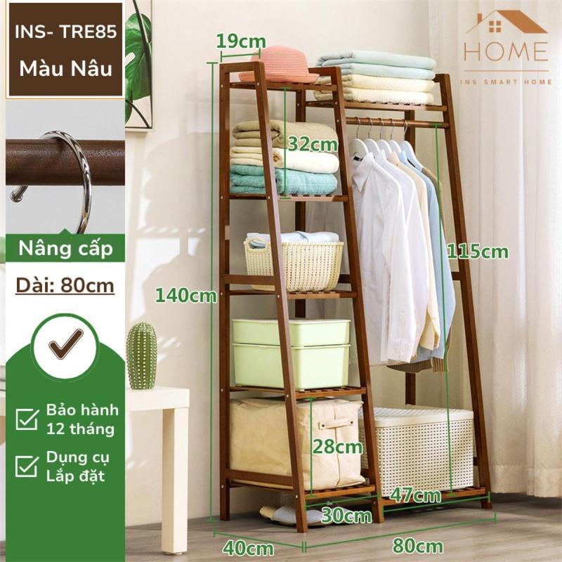 ⎈GIẢM 50%⏎ Tủ Treo Quần Áo Gỗ Tre , Kệ Treo Quần Áo Hàng Nhập Khẩu 3