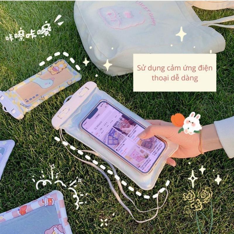 Túi bọc điện thoại chống nước viền phao nổi trên nước dùng khi đi mưa đi bơi đi du lịch nhiều hình thù 8