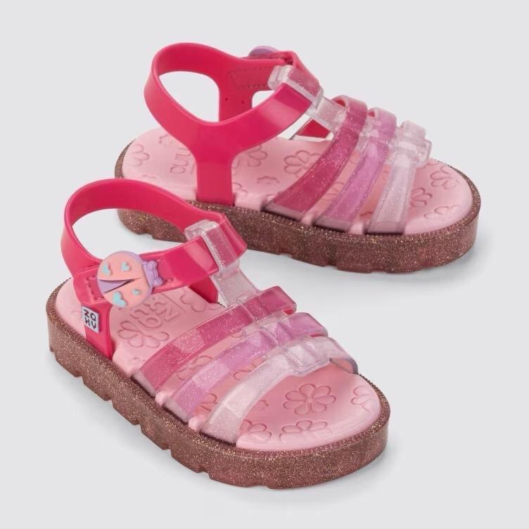  Sandal nhựa thơm cao cấp cho bé gái Zaxynina Joaninha   Pink Dahlia  