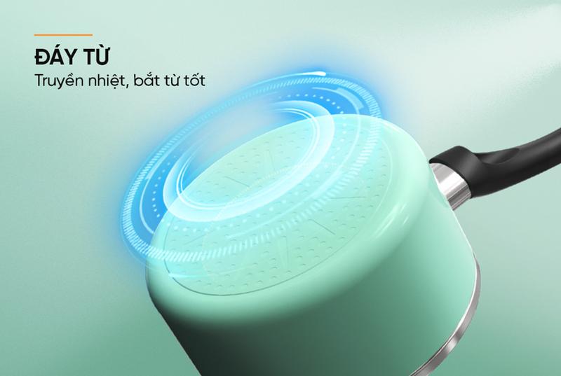 Product Introduction of Quánh chống dính đáy từ Sunhouse SHG-MP16M - Đáy từ - Chống dính 2 lớp an toàn -Tay cầm cách nhiệt, vung kính bền 11