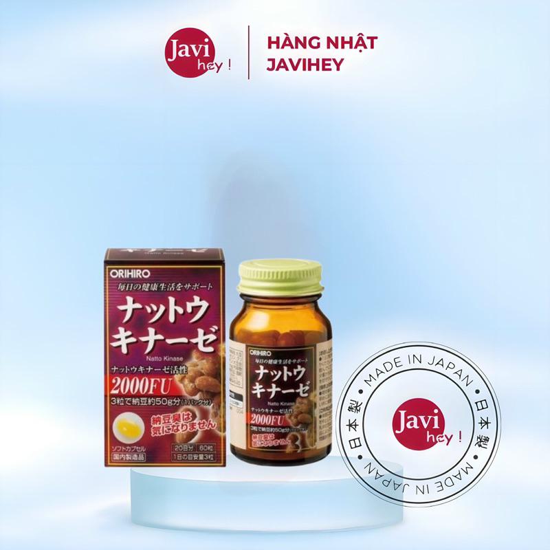 Viên uống  đột quỵ, tai biến Natto Kinase 2000FU Orihiro Nhật Bản