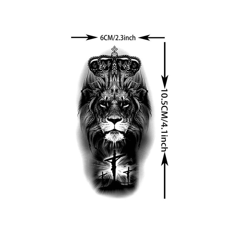 Animal Pattern Temporary Tattoo Sticker, 60pcs/set Fake Tattoo Sticker, Body Art Sticker for Women & Men, Realistic Tattoo Sticker for Arms, Neck, Ankle, Legs, Painless Body Art Decoration 1