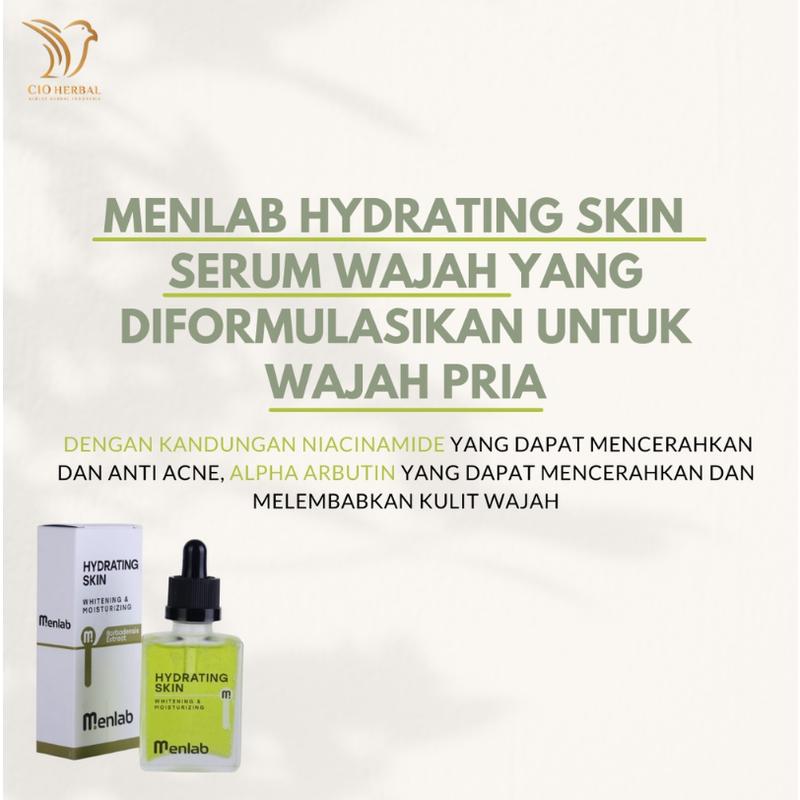 MENLAB SERUM WAJAH PRIA - SERUM MENLAB HYDRATING SKIN Paling Ampuh Original BPOM For Men HYDRATING SKIN SERUM Skin Care Pria Cerahkan Wajah Whitening Glowing perawatan jerawat & flek Hitam 6