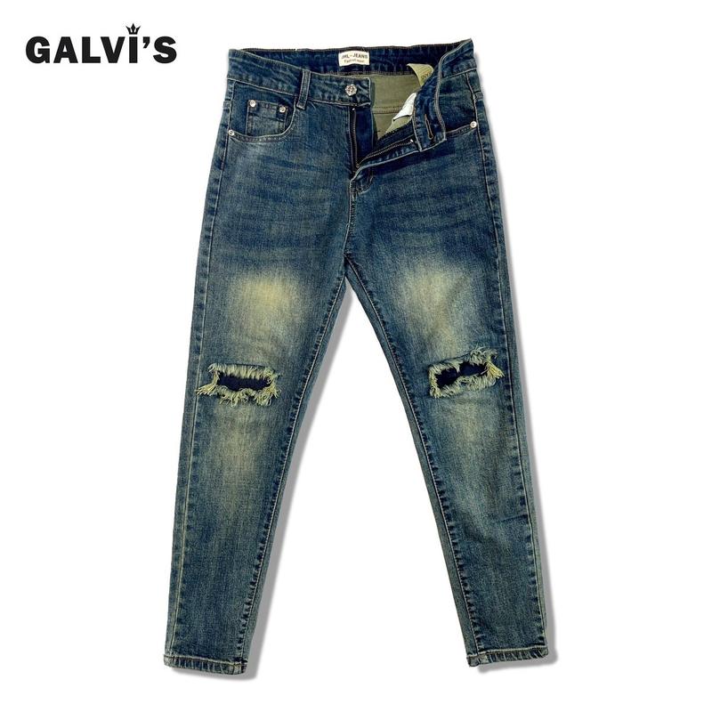 Quần jean nam GV99 | dáng slim | ôm dáng, co giãn, mềm mịn, mặc đi chơi, đi học, đi làm, Phượt Menswear Kem Pants quanjeannam hortrend quầnjean nam