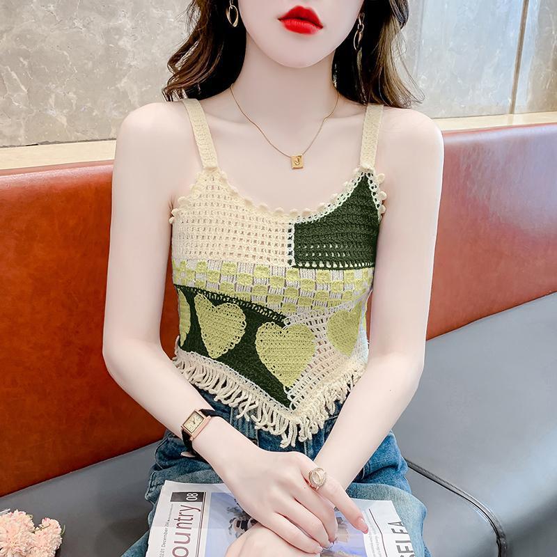 Áo Croptop Phong Cách Bohemian Đan Không Tay Hàng Mới Về Năm 2025, Áo Ba Lỗ Dân Tộc Mùa Hè Gợi Cảm Cho Nữ, Hợp Xu hướng Và Sành Điệu, Phổ Biến, Thời Trang Thanh Lịch Cao Cấp 3