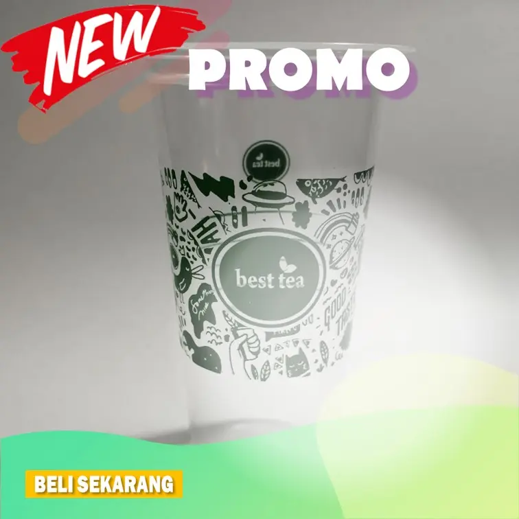 Sablon gelas cup 22oz slim oval Tebal 9 gram merk starindo isi 250pcs 1