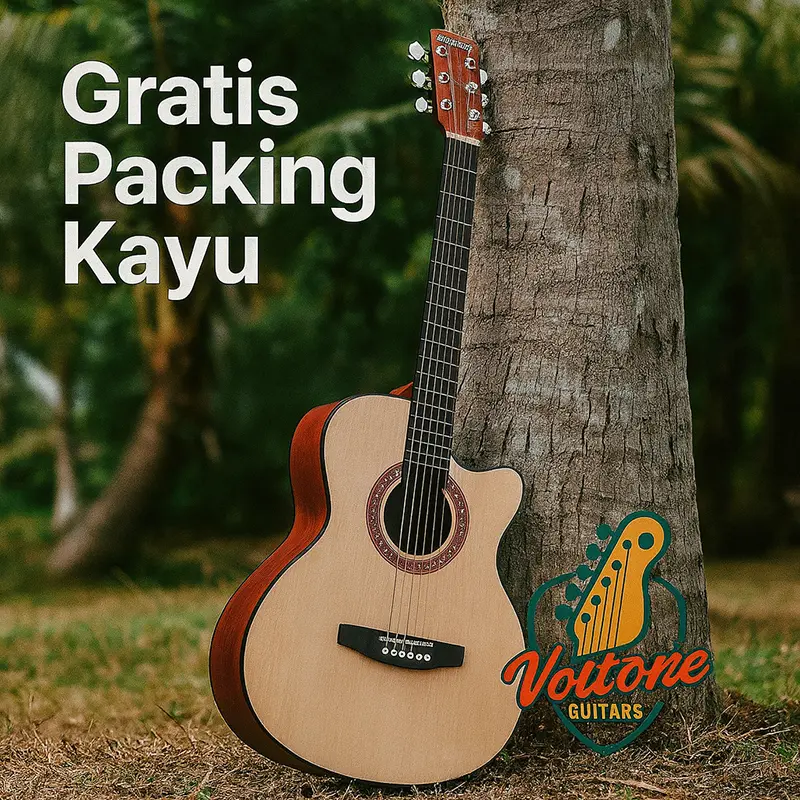 Gitar Akustik Standar Mahogany Rosewood Gratis Packing Kayu untuk Pemula dan Pelajar Musik