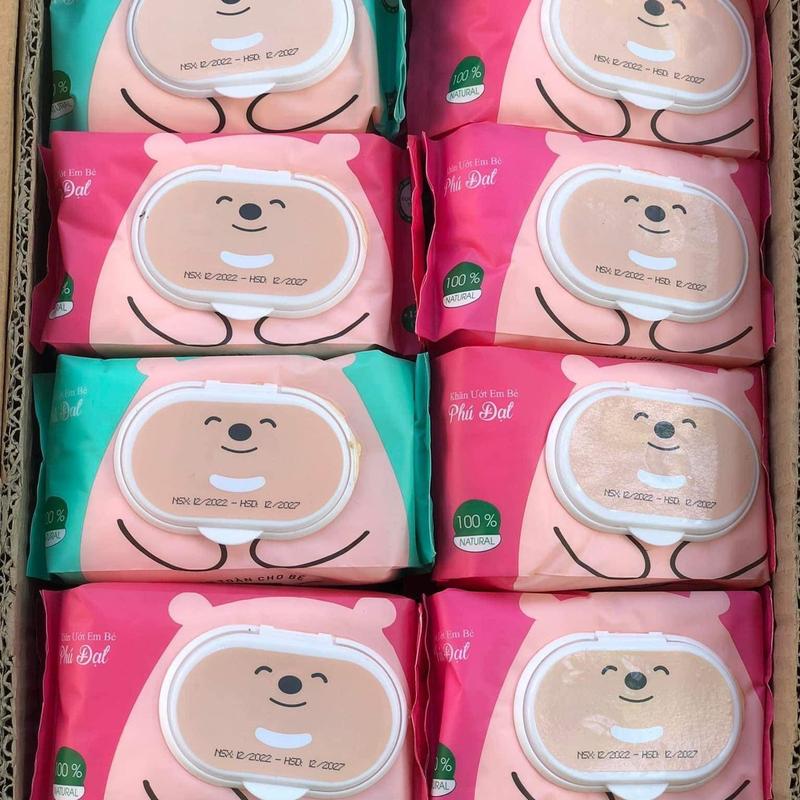 COMBO 5 gói khăn ướt gấu béo phú đạt (1 gói 400g an toàn cho bé , tặng 10 chiếc khẩu trang 5d) 4