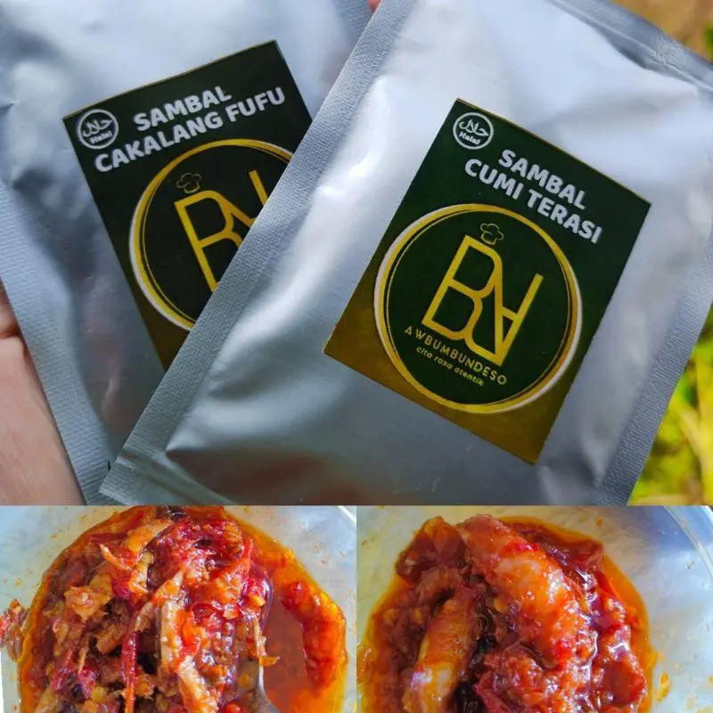 Harga 2pcs Sambal Sachet 25 gr Sambal awbumbundeso Sambal Cumi cakalang Mr.Crispy Eat Sambel Bu rudy Cakalang fufu Klotok pedas sambojho