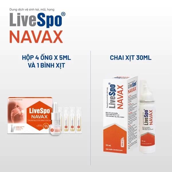 Product Introduction of Dung dịch vệ sinh Tai Mũi Họng Navax chứa bào tử lợi khuẩn - sát khuẩn mũi họng bảo vệ niêm mạc với muối 5