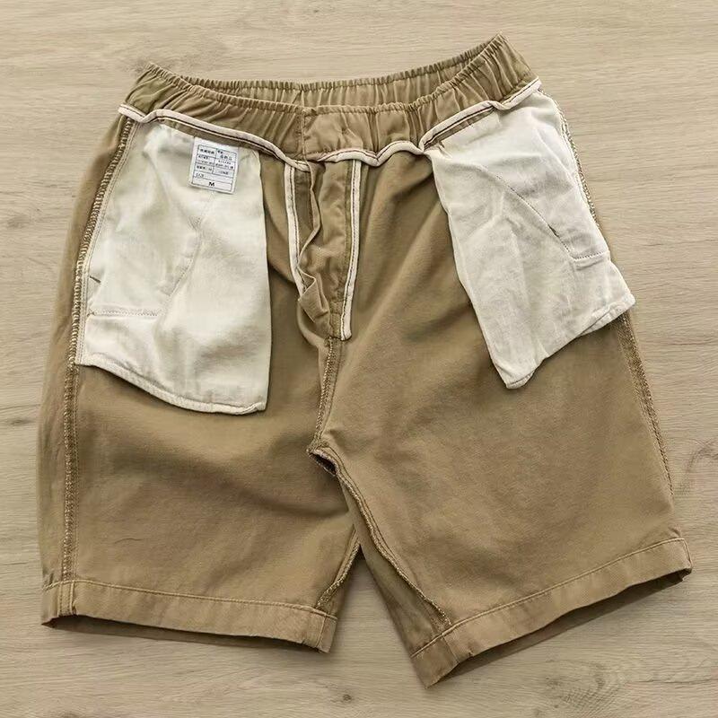 Product Introduction of M-8XL Japanese Basic Cargo Shorts Men Simple Casual Loose Straight Leg Plus Size Short Pants 9
