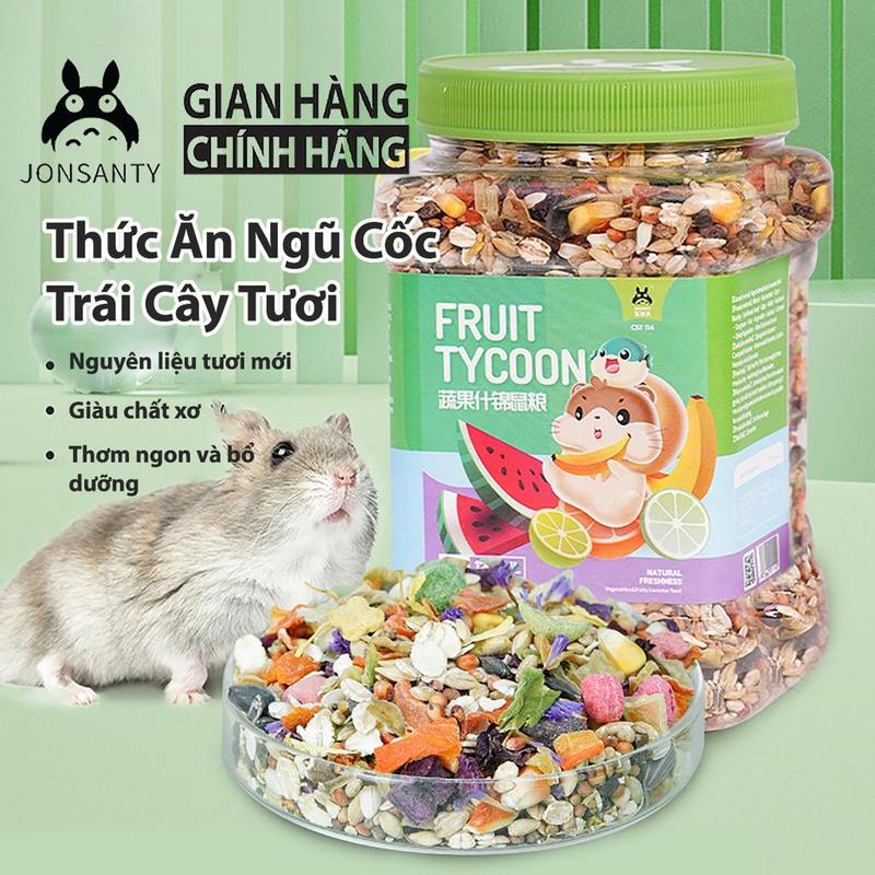  Thức ăn chuột hamster hãng JONSANTY đồ ănngũ cốc rau củ trái cây thảo mộc cho hamster hộp 1200ml cst114 