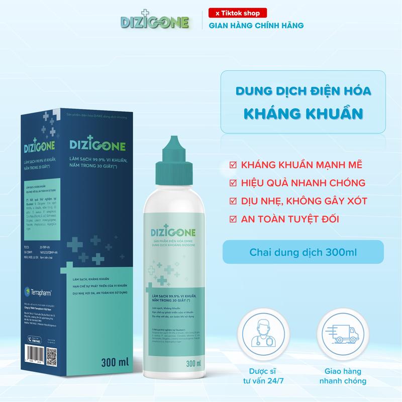Dung dịch kháng khuẩn DIZIGONE 300ml: Kháng khuẩn phòng bệnh & chăm sóc tổn thương lành nhanh, không đau xót