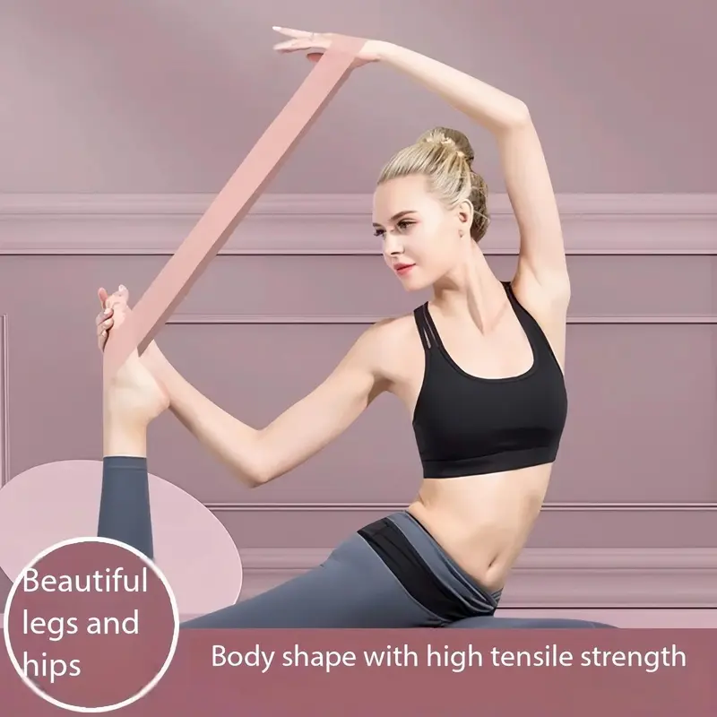 Yoga Fitness Set, 5 Counts/set Yoga Ring & Resistance Band & Foot Stretcher & Leg Beauty Clip & Guide, Suitable for Yoga, Pilates Training, Gym Training 6