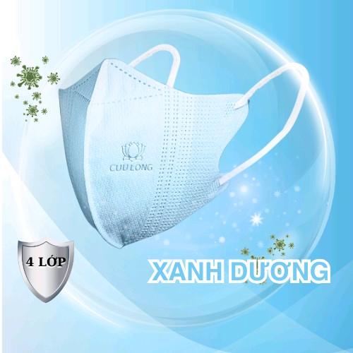 500Cái (tặng 20 cái) 4 LỚP Kháng Khuẩn Cửu Long Vie Mask Túi Zip 20cái/túi Khẩu Trang 5D   khautrang daydep 3