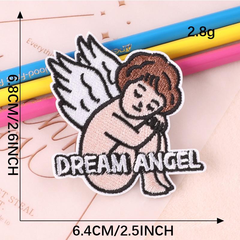 Original Embroidery Stickers Computer Emboridery Label Angel Cloth Label DIY Patch Clothing Accessories Patch DIY Iron on Patches for Clothing Thermoadhesive Patches Sticker 7