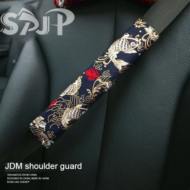 [Readystock+ COD] Universal 1PCS Car Seat Belt Cover Auto Seat Belt Covers JDM Style Fabric Protector Safety Belts Shoulder Pad Cotton Interior