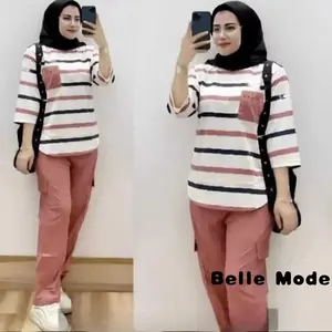 Setelan wanita delisha terbaru terlaris diskon 50%