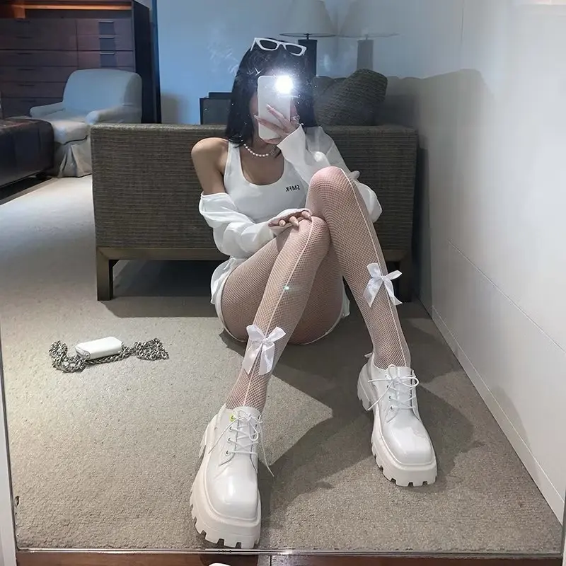 ￼Quần tất lưới sexy quyến rũ gắn nơ phong cách thời trang lolita Nhật Bản dành cho nữ 6